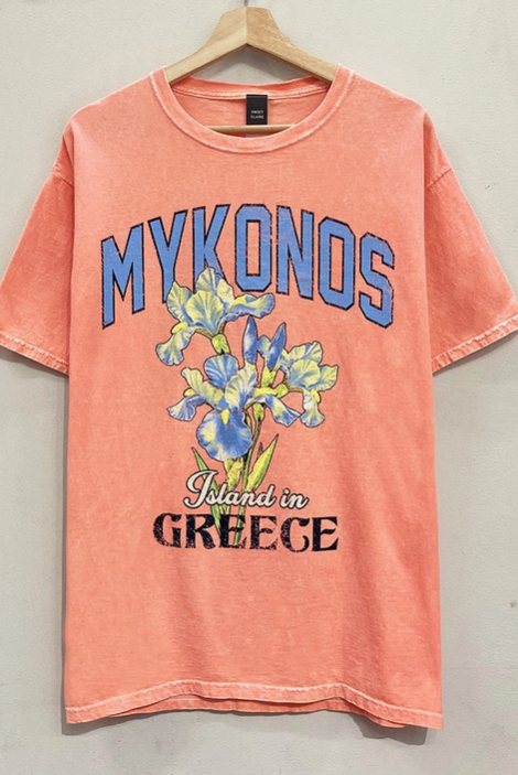 "Mykonos" Island in Greece Graphic Tee