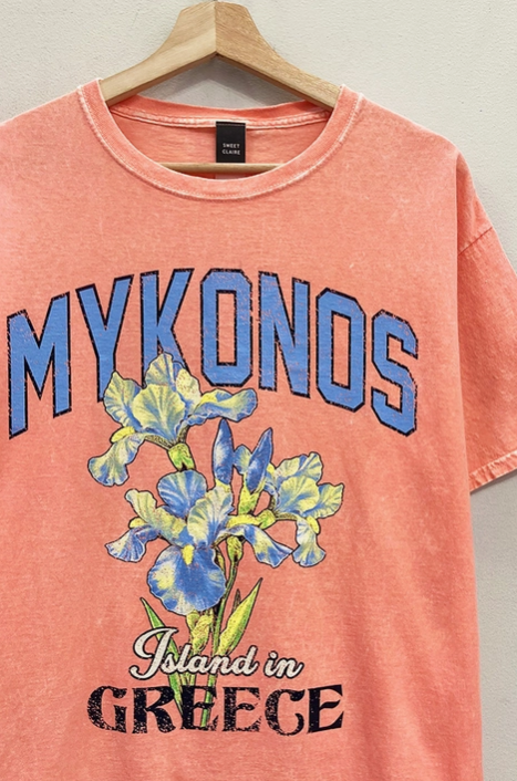 "Mykonos" Island in Greece Graphic Tee