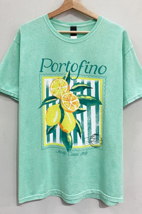 "Portofino" Lemon Graphic Tee