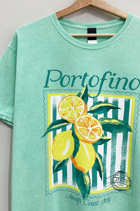 "Portofino" Lemon Graphic Tee