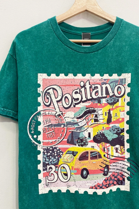 "Positano" Postcard Graphic Tee