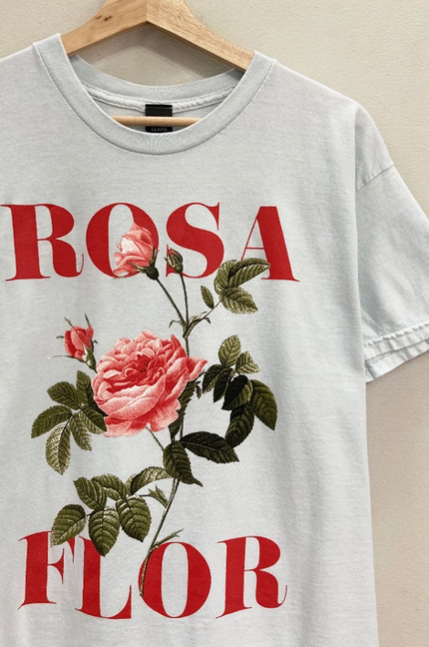 "Rosa Flor" Floral Graphic Tee