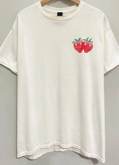 "Enjoy the Good Days" Strawberry Graphic Tee