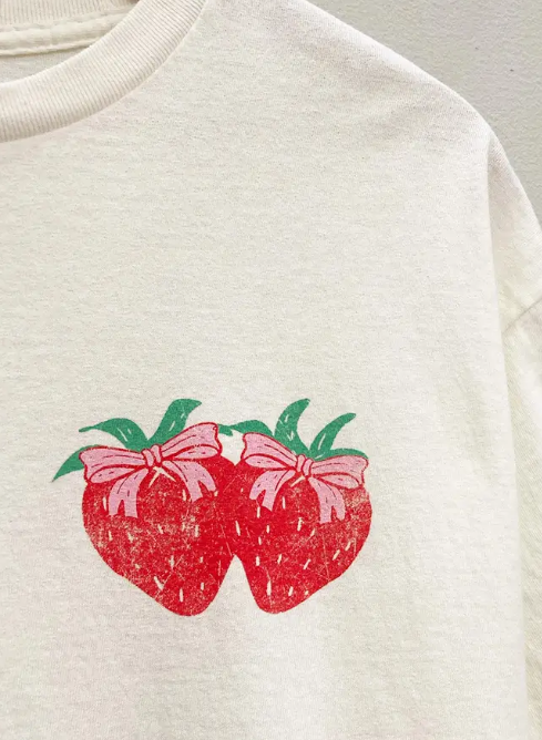 "Enjoy the Good Days" Strawberry Graphic Tee
